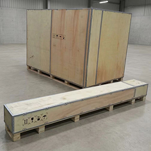Wooden crate packing
