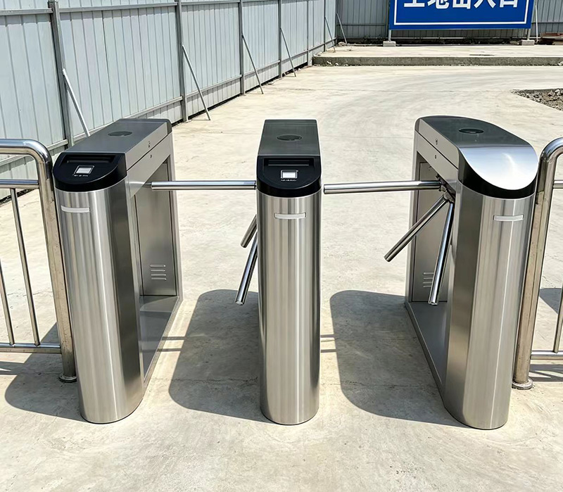Construction site access stainless tripod turnstlies gate