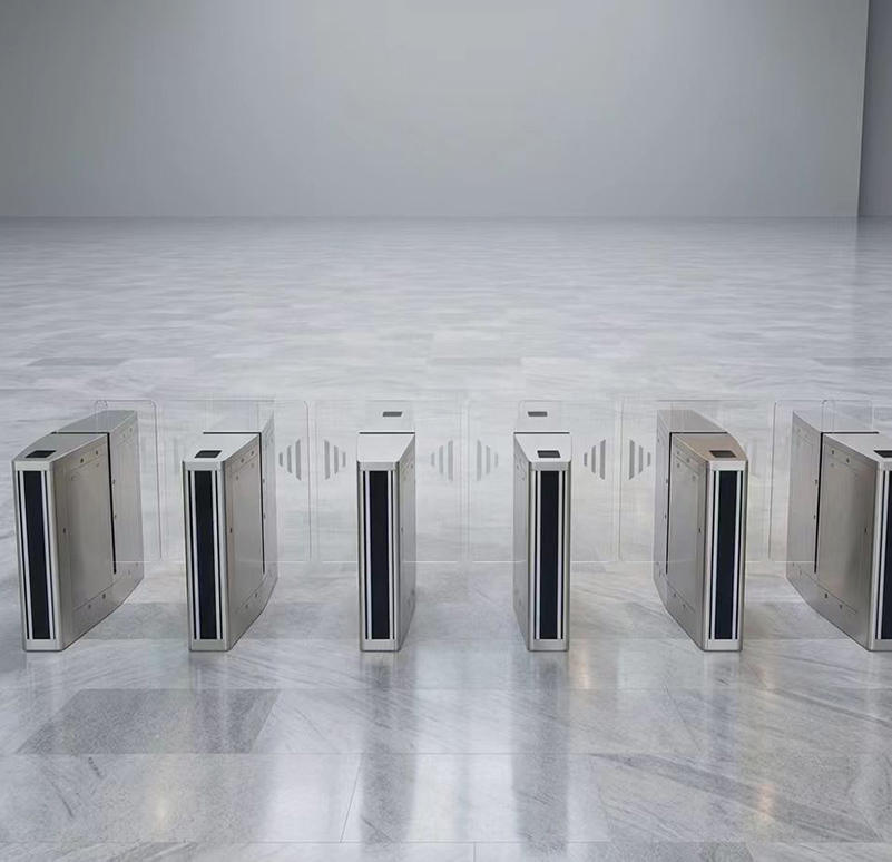 Anti-climb thickened transparent panels sliding turnstile
